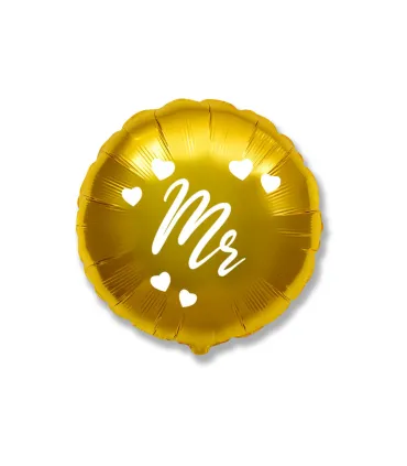 Mylar Mr Gold Round 18" 1pc