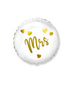 Mylar Mrs White Round 18" 1pc