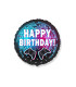Mylar Happy Birthday Joystick Round 18" 1pc