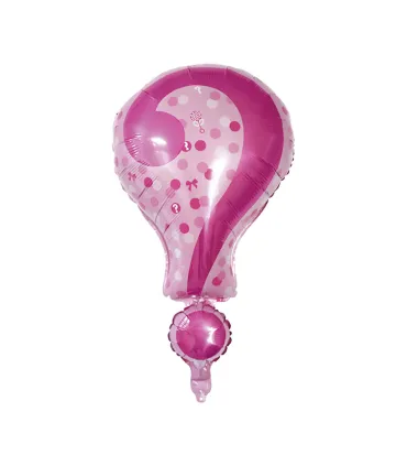 Mylar Baby Shower Interrogative Pink SuperShape h28" 1pc