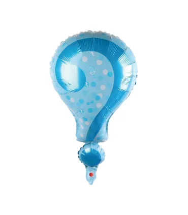 Mylar Baby Shower Interrogative Light Blue SuperShape h28" 1pc
