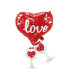 Mylar Love Champagne SuperShape Glasses h28" 1pc