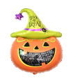Mylar Halloween Pumpkin Trick or Treat SuperShape h34" 1pc