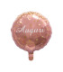 Mylar Greeting Cards Pink Gold Confetti Round 18" 1pc