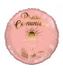 Mylar First Communion Antique Pink Round K-Green 18" 1pc