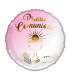 Mylar First Communion Pink Round K-Green 18" 1pc
