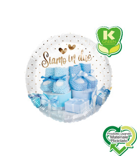 Mylar We Are In Two Heavenly Round K-Green 18" 1pc