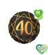 Mylar 40 Years Geoid Black Round K-Green 18" 1pc