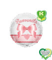Mylar Welcome Pink Round K-Green 18" 1pc
