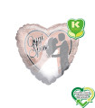 Mylar Today Newlyweds Heart K-Green 18" 1pc
