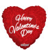 Mylar Happy Valentine's Day Red Heart SuperShape 36" 1pc