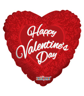 Mylar Happy Valentine's Day Red Heart SuperShape 36" 1pc