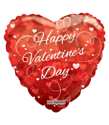 Mylar Happy Valentine's Day Hearts Heart SuperShape 36" 1pc