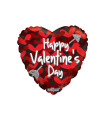 Mylar Happy Valentine's Day Red and Black Heart 18" 1pc