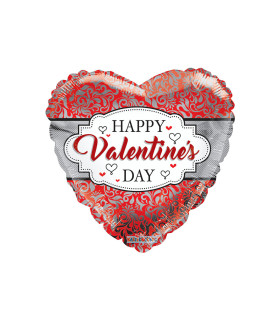 Mylar Happy Valentine's Day Heart 18" 1pc