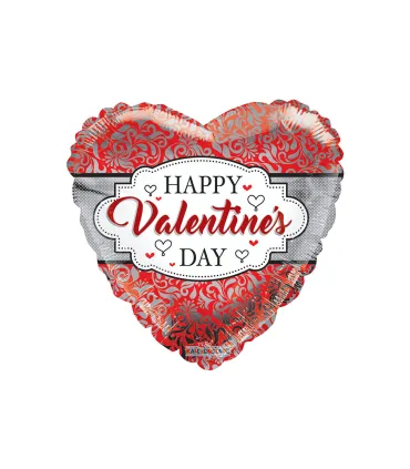 Mylar Happy Valentine's Day Heart 18" 1pc