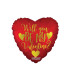 Mylar Be My Valentine Cupid Heart 18" 1pc