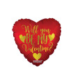 Mylar Be My Valentine Cupid Heart 18" 1pc