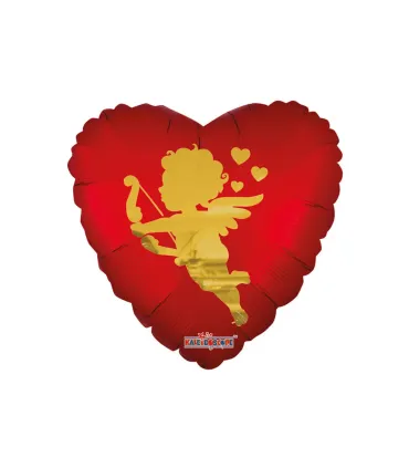 Mylar Be My Valentine Cupid Heart 18" 1pc