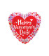 Mylar Happy Valentine's Day Heart Hearts 18" 1pc