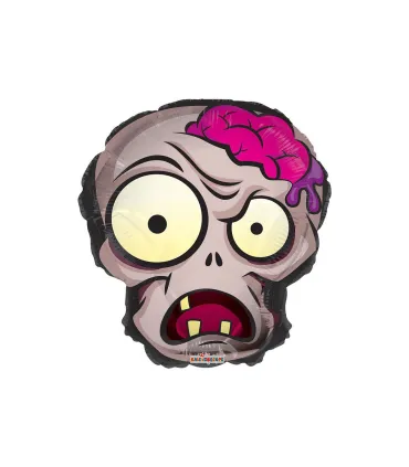 Mylar Zombie Head h18" 1pc
