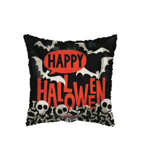 Mylar Happy Halloween Skeletons Square 18" 1pc