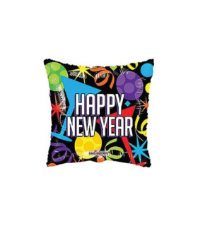Mylar Happy New Year MiniShape Square 9" pack 5pcs