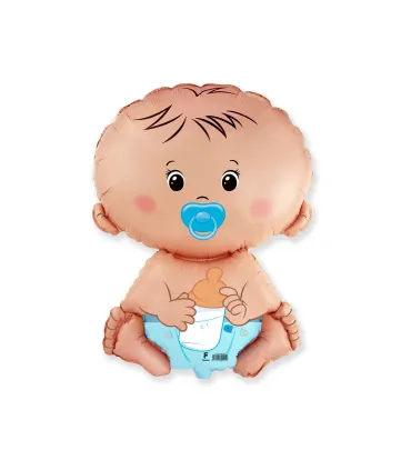 Mylar Baby Sitting with SuperShape Pacifier h26" 1pc