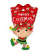 Mylar Elfo Merry Christmas SuperShape h42" 1pc