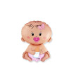 Mylar Girl Seat with Pacifier MiniShape h13" 5pcs