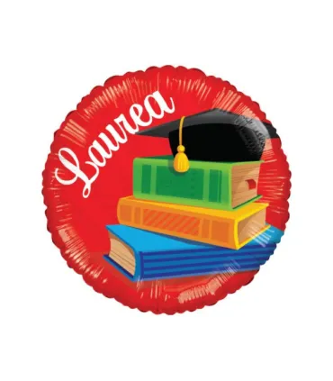 Mylar Graduation Red Round 18" 1pc