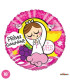 Mylar First Communion Lei Pink Round 18" 1pc