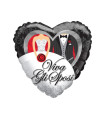 Mylar Viva Gli Sposi Heart 18" 1pc