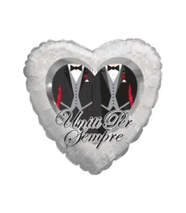 Mylar United Forever Men Heart 18" 1pc