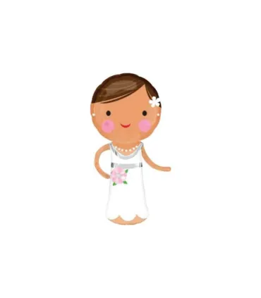 Mylar Bridal MiniShape h14" pack 5pcs