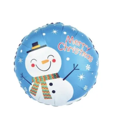 Mylar Snowman Round 18" 1pc