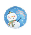 Mylar Snowman Round 18" 1pc
