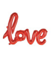Mylar Love lettering in cursive Red w42" 1pc