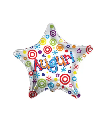 Mylar Star Greeting Card 18" 1pc