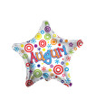 Mylar Star Greeting Card 18" 1pc