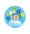 Mylar Baptism Him Round 18" 1pc