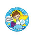 Mylar First Communion Light Blue Round MiniShape 9" pack 5pcs