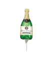 Mylar Champagne Bottle MiniShape h9" valve pack 5pcs