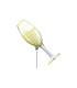 Mylar Champagne Glass MiniShape h9" valve pack. 5pcs