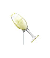 Mylar Champagne Glass MiniShape h9" valve pack. 5pcs