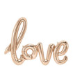 Mylar Love Rosa Gold Lettering Cursive h42" 1pc