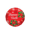 Mylar Happy Holidays Red Round 18" 1pc