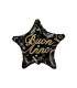 Mylar Happy New Year Black Star 18" 1pc