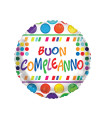 Mylar Happy Birthday with Polka Dots Round 18" 1pc