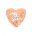 Mylar Viva Gli Sposi Rosa Gold with Filigree Heart 18" 1pc